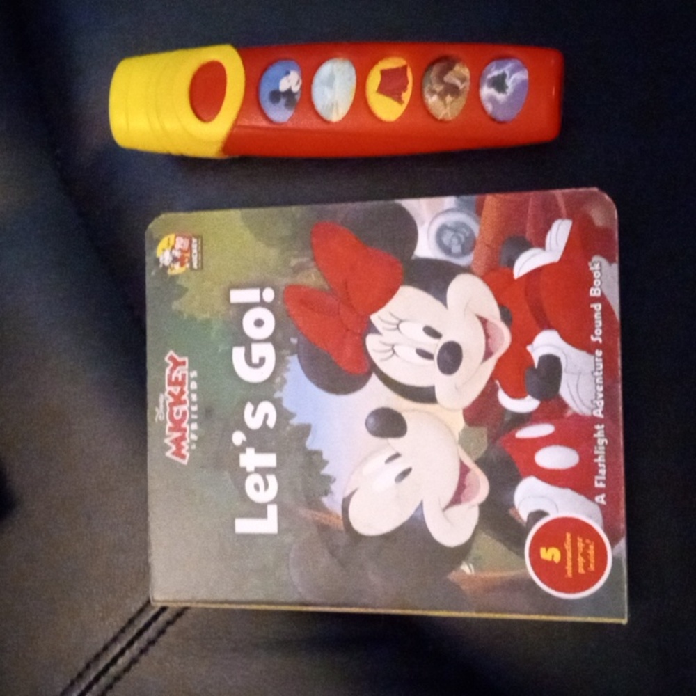 MICKEY LETS GO! BOOK WITH INTERACTIVE POP UPS & TECH NOISE ACTIVITY FLASHLIGHT